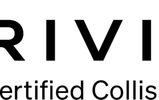 Rivian Certified Collision Repair Center logo displayed at DCR Systems Mentor in Mentor, Ohio.